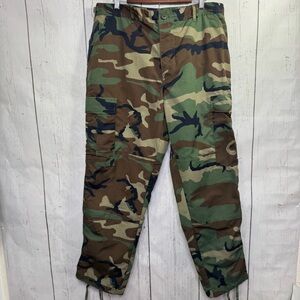 US Military Woodland Camo Cargo Pants Combat Trousers L Regular Outdoor Gorpcore